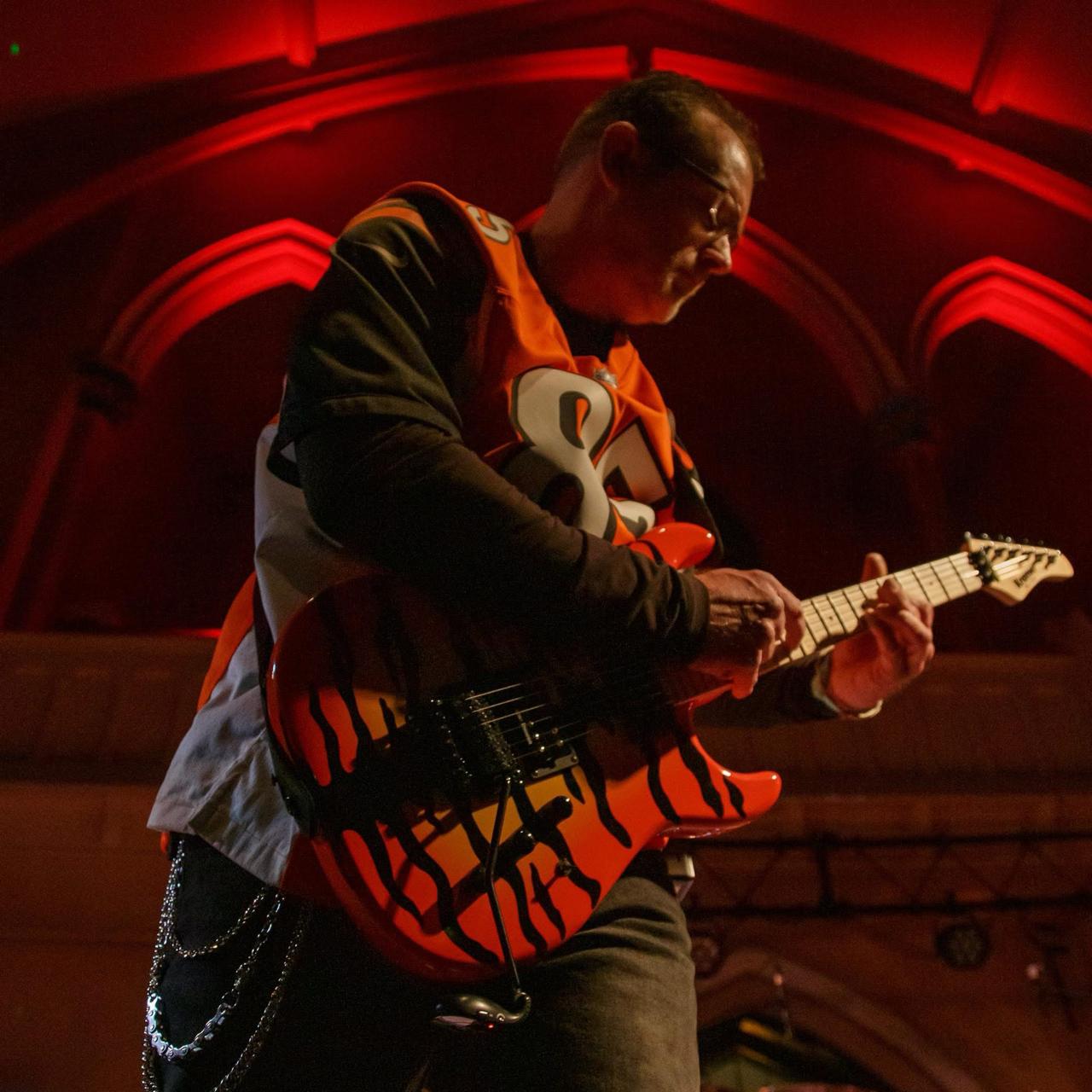 Bobby with Bengals guitar